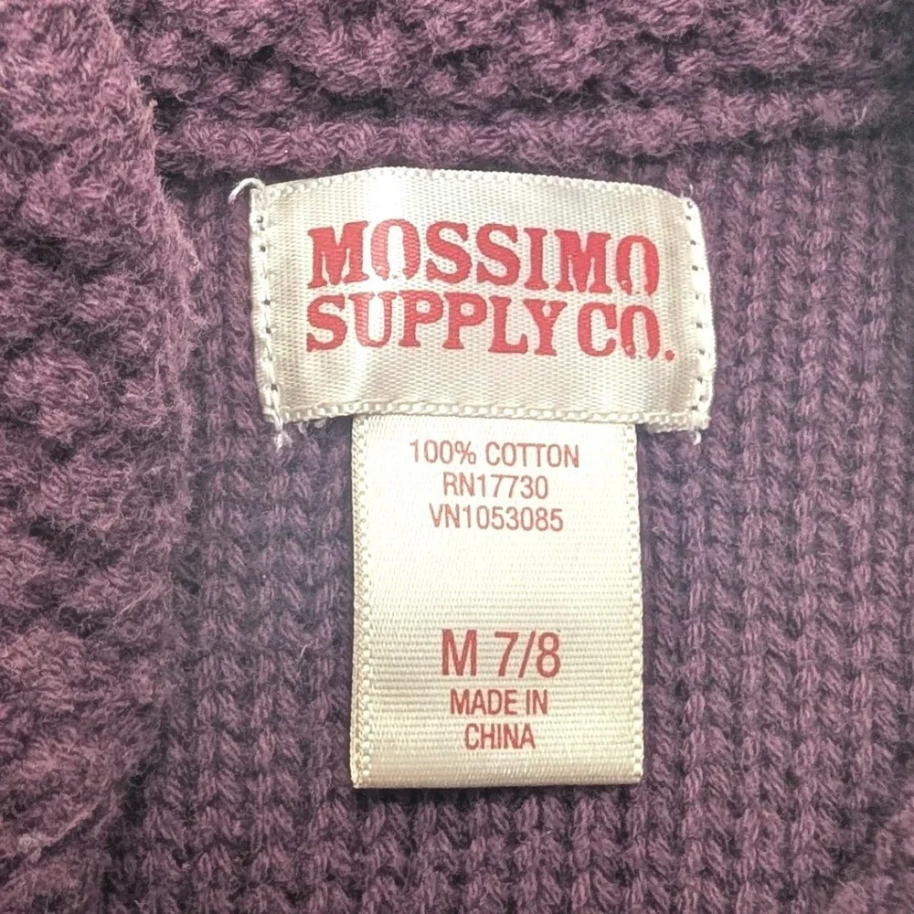 Mossimo Supply Co Cardigan Sweater Girls M 7/8 Shawl Collar Babydoll Button